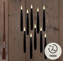 LEDkaars Floating Candle Magic Zwart Anna's Collection met timer Zwevende kaarsen met toverstaf 15 cm 10 stuks