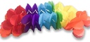 Papieren slinger Regenboog 3 meter per stuk