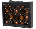 Kerstballen Glas Espresso 7 cm Set van 21