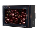 Balletjes op draad 2 cm Maroon glans doos 144 stuks kerstballen