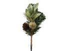 Kersthanger Winters Groen met Clip Groen Goud 22 cm Per Stuk