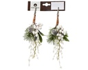 Kersthanger met Wintergroen Dennenappel en  Witte Besjes Clip 22 cm Per Stuk