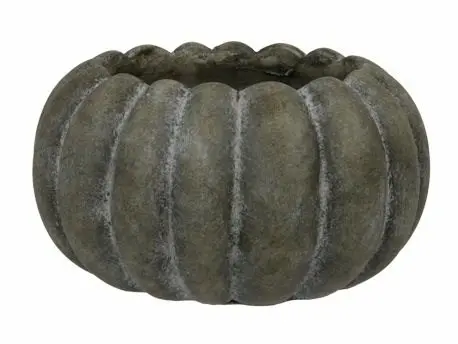Cement bloempot Pompoen decoratieve pot Old Green 20.5x10.5 cm