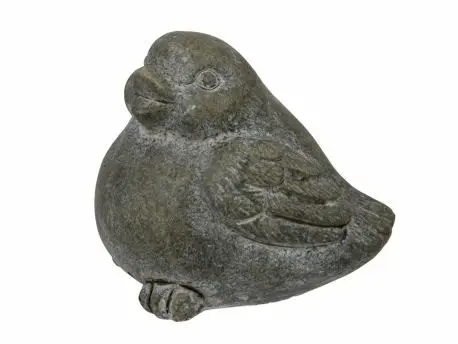 Vogel keramiek cement Old Green 10x8x9 cm per stuk
