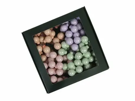 Balletjes op draad Pastel combi 2 cm doos 144 stuks