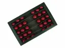 Kerstballen op Lange draad Rood Mat 4 cm 30 stuks 