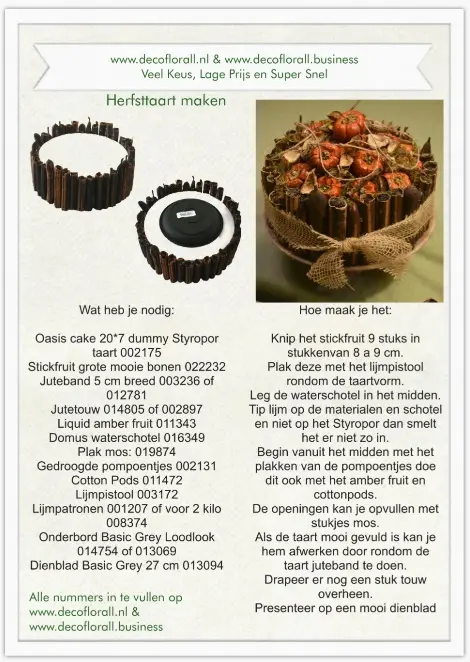 Herfsttaart Stel zelf je pakket samen