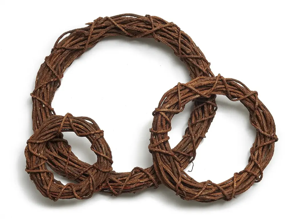 Actie Kransenset Rattan 50-36 en 23 cm per set van 3 op=op