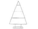Metalen frame Grote Kerstboom ca. 78 cm incl. voet horizontale liggers 54*12*78 cm 