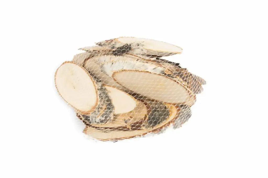 Boomstamschijven Berk Ovaal Houten Schijven 11-13cm in net