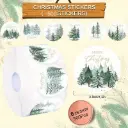 Sluitstickers grotere kerstetiketten Merry Christmas Bomen rond etiket 3.8 cm rol 500 labels  