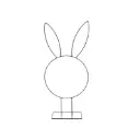 Metalen Frame Haas Bunny Zwart L20W10H61