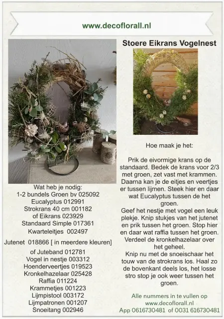 Stoere Eikrans Vogelnest Stel zelf je pakket samen