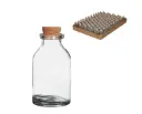 Miniflesjes met kurk 6x3 cm 20 ml zak ca. 15 stuks 