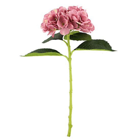Chloe Hortensia Vintage Roze Zijdenbloem 51 cm per stuk