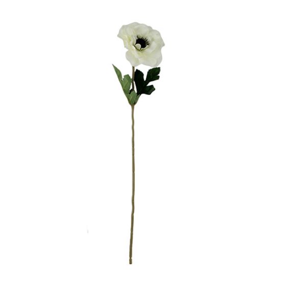 Anemoon Ivory Zijdenbloem 48 cm per stuk