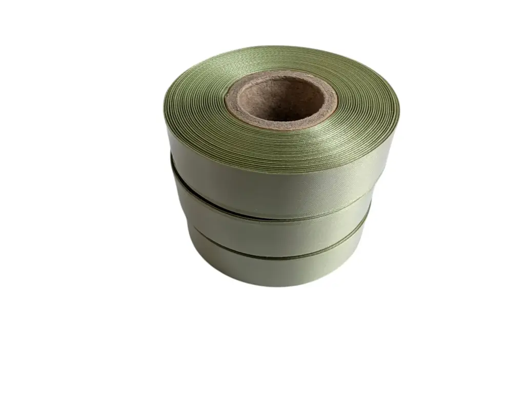 Zijdenlint Lintprinter Mosgroen 25mm 25 meter