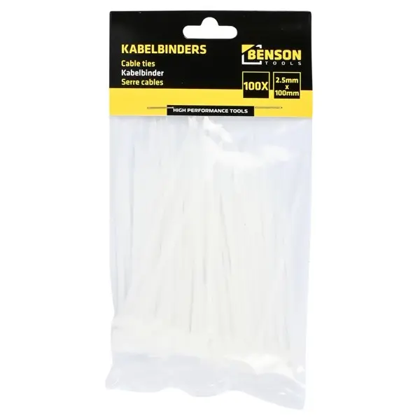 Tierips Kabelbinder Wit 2,5x100 mm 100 stuks Diadeem Bruiloft Gala 