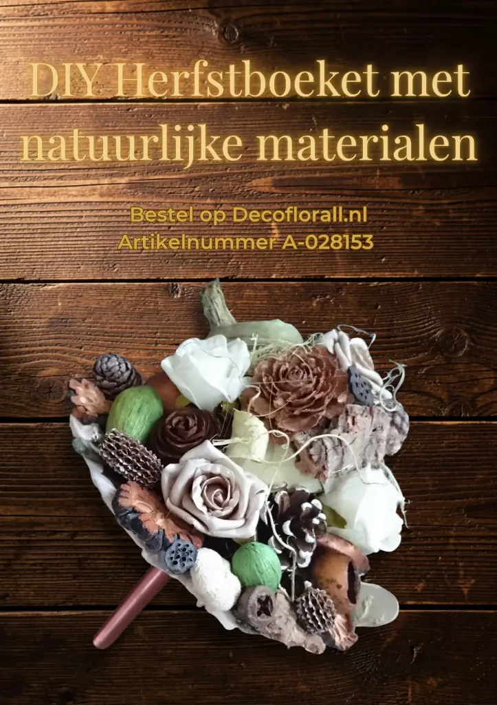 Herfstboeket bloem en natuurlijke materialen Stel zelf je pakket samen