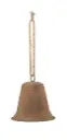 Kerstklok Kerstbel Roest Rusty 14x13.5 cm aan touw 