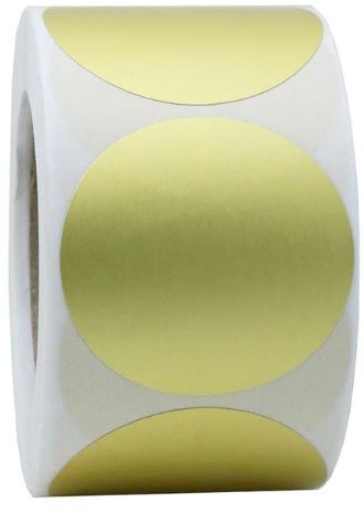 [A-023068] Sluitstickers Goud Blanco labels 2,5 cm 500 stuks