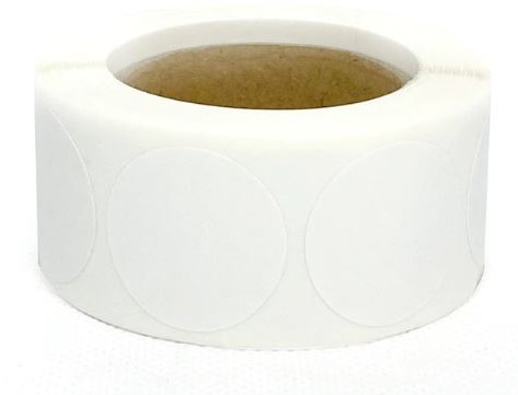 [A-023069] Sluitstickers Wit Blanco labels 2,5 cm 500 stuks