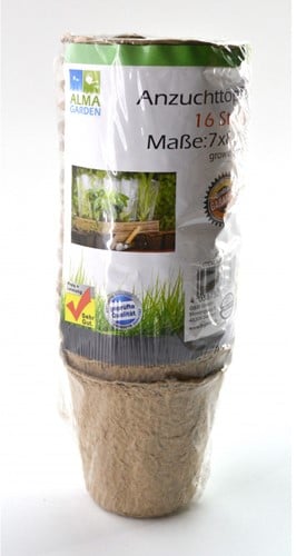 [A-016648] Paperpots Jiffypot Turfpotten 7x8 cm rond Pak