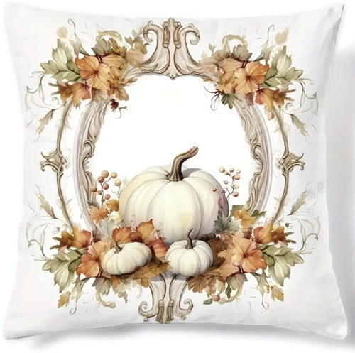 [A-024929] Kussenhoes Witte pompoentjes #29 mooie kussenhoes 45*45 cm