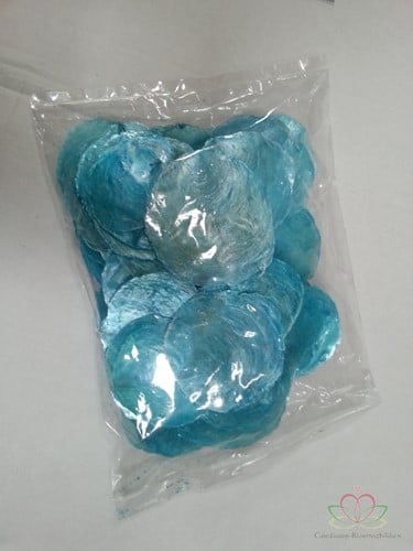 [A-010163] Capiz shell Camar Azure 500 gram Geverfde schelpen