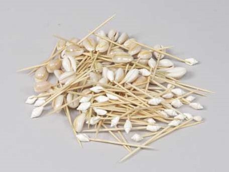 [A-013447] Schelpenmix schelpen op een stokje ca. 60-70 stuks