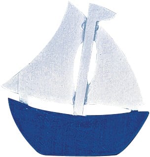 [A-011137] Zeilbootje Hout Maritiem 5,5 cm 4 stuks