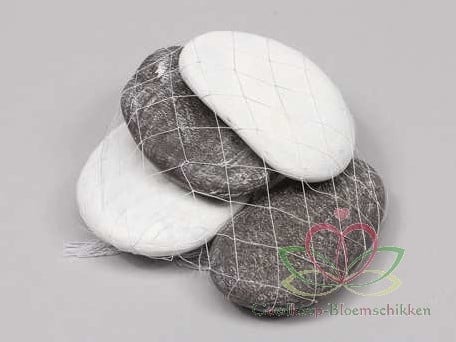 [A-010732] Riviersteen Groot Brown/White Stenen 1000 gram