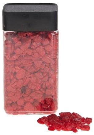 [A-017169] Decoratiesteentjes Rood Rocks 9-13 mm 600 gram