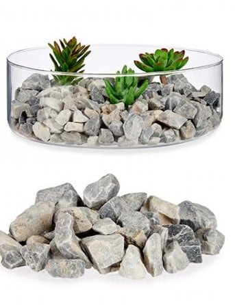 [A-023935] Natuursteentjes Lichtgrijs 5-30 mm Emmer 1,5 kg