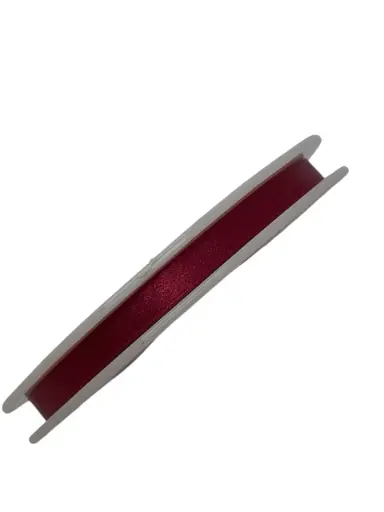 [A-010190] Dubbelsatijn lint 308 Wijnrood 10 mm rol 50 meter