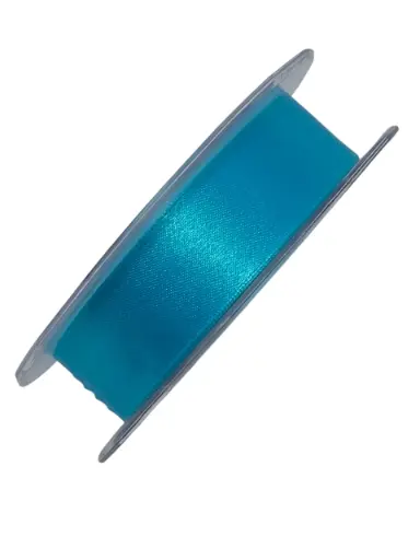 [A-010299] Dubbelsatijn lint 503 Turquoise 25 mm rol 25 meter