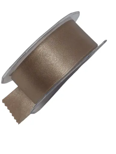 [A-010677] Dubbelsatijn lint Zand 38 mm rol 25 meter