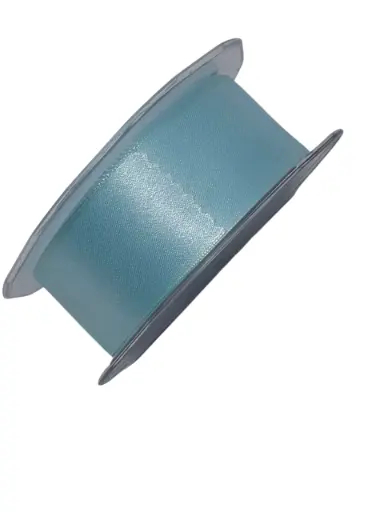 [A-010843] Dubbelsatijn lint Lichtblauw 38 mm rol 25 meter