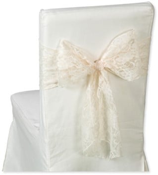[A-011950] Kant lint Creme breed Stoelversiering 20 cm x 275 cm