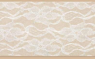 [A-011953] Kant lint Wit gesneden breed 12 cm rol 10 meter