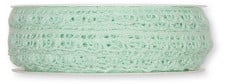 [A-013485] Gehaakt lint Mintgroen 10 mm rol 10 meter