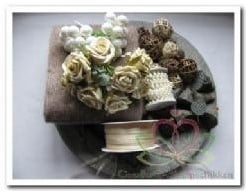 [A-013888] Wolband 71 Beige 12 cm per rol 1 meter