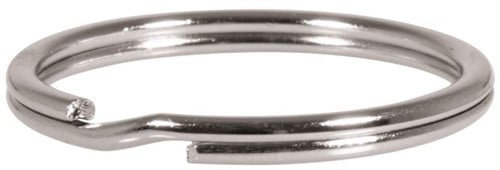 [A-015678] Sleutelring Platina 25 mm ø zakje 6 stuks sleutelhangers 