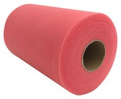 [A-016266] Lint Tule C13 Watermelon Rood 15 cm rol 22 meter