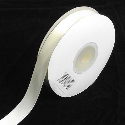 [A-016659] Dubbelsatijn lint Ivory 25 mm rol 25 meter