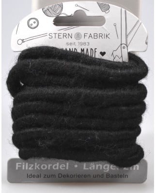 [A-016876] Wolkoord wolslinger Viltkoord Zwart kaart 2 meter