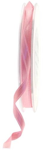 [A-017714] Dubbelsatijn lint Zachtroze 6 mm rol 20 meter