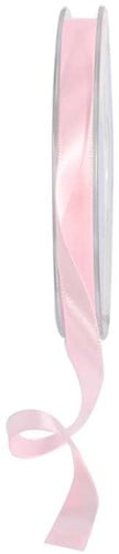 [A-017734] Dubbelsatijn lint Lichtroze 10 mm rol 20 meter