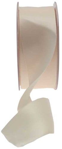 [A-017737] Dubbelsatijn lint Crème 38 mm rol 20 meter