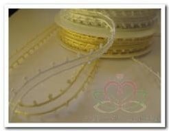 [A-018554] Lint transparant romantic 11 Wit 12 mm rol 20 m